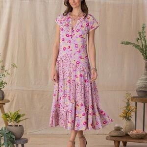 Sundance Pretty Petals Lavender Floral Maxi Dress